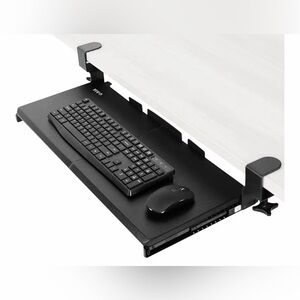 Vivo Large Keyboard Tray Under Desk Pull Out w Extra Sturdy C Clamp Mount System